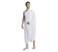 Faxianther 2Pcs Soft Ihram Towel Set for Men, Breathable White Islamic Pilgrimage Ritual Towel Wrap Muslim Prayer Shawl Clothes Mecca Hajj Umrah Ihram Essentials, 210x105cm