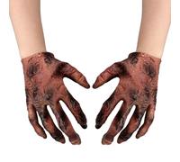 Faxianther Bloody Zombie Hand Gloves Men Women Horror Halloween Cosplay Masquerade Mardi Gras Grim Reaper Death Evil Devil Demon Skeleton Gloves Mitts Costume Accessory Dress Up Props Supplies