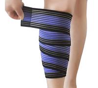 Faxianther Elastic Wrap-around Calf Splint Support Tape Bandage Outdoor Sports Breathable Compression Leg Sleeves Shin Band Ankle Knee Brace Strap Protector Guard, 1 Pc