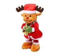 Faxianther Funny Playing SAX Reindeer with Shanking, Christmas Playign Saxphone Dancing Reindeer Animated Electric Musical Moose Elk Gifts Christmas Home Party Decor