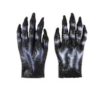 Faxianther Horror Werewolf Paw Gloves Men Women Halloween Cosplay Masquerade Mardi Gras Animal Wolf Grim Reaper Death Evil Devil Demon Gloves Claw Mitts Costume Accessory Dress Up Props Supplies