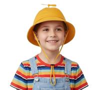 Faxianther Kids Funny Propeller Bee Bucket Hat Girls Boys Yellow Propeller Helicopter Fisherman Hats Soft Cotton Wide Brim Sun Protection Beach Garden Travel Picnic Caps Headwear Topee for 3-6 Yrs
