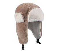 Faxianther Kids Fuzzy Trapper Hats with Lovely Cat Ear, Girls Boys Winter Warm Cozy Faux Fur Lining Full Hood Hat Ushanka Russian Hat Windproof Camping Cycling Ski Earflap Hats Balaclava for 3-8 Yrs