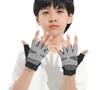 Faxianther Kids Lightweight Cool Cycling Gloves Breathable Stretchy Half Finger Roller Skating Cycle Gloves Girls Boys Sports Mitts for Scooter Road Bicycle Skateboarding Biking Climbing