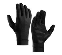 Faxianther Men Women Compression Arthritis Edema Gloves, Summer Stretchy Cool Ice Silk Sun Protection Anti-Slip Full Finger Gloves for Cycling Camping Fishing Driving Workout Fitness Dance Yoga