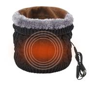 Faxianther Men Women Electric Heated Scarf Elders Winter USB Heating Neckchief Collar O Ring Loop Snood Scarves Thermal Running Camping Cycling Ski Knitted Neck Warmer Heat Therapy Neck Wrap