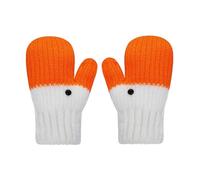 Faxianther Super Cute Goose Design Knitted Gloves Mittens for Toddlers Baby Infants, Parent-Child Funny Duck Swan Full Finger Gloves Winter Warm Fleece Lining Outdoor Playing Snow Ski Mittens Mitts