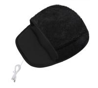 Faxianther USB Heated Mouse Pad Hand Warmer with Wrist Guard Thickened Warm Plush Heating Mouse Mat Removable Portable Winter Desk Accessories for Men and Women Office Home Computer Laptop Work Study