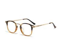 FAXIOU Blue Light Blocking Reading Glasses Women Men Vintage Oval Glasses Acetate Anti-Glare Computer Reader, Tortoise, 1.50x