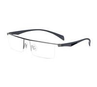 FAXIOU Mens Sports Reading Glasses Super Lightweight Alloy Half Frame Blue Light Computer Reader Fashion Business Glasses, metallic, 2.50x