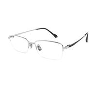 FAXIOU Square Half Frame Reading Glasses for Men Fashion Blue Light Blocking Glasses Computer Reader Eye Fatigue, silver colours, 2.75x