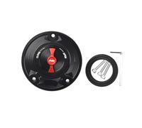 Faxiulan Motorcycle Fuel Cap For Suzuki GSXR600 GSXR750 2004-2020 GSXR GSXR1000 K4 K5 K6 K7 K9 L1/L2 2010-2020, Black Red Logo, Aluminum, Twist-On