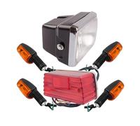 faxiulan Motorcycle Rear Light Motorcycle Front Light Tail Lamp Turning For Haojue For Qingqi For Jingcheng AX100 A100 100cc 2 Stroke Bike Lighting System