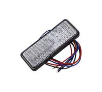faxiulan Turn Signal Lights 12V Rectangle Motorcycle Reflector Tail Brake Turn Signal Light Lamp Car ATV Reflectors Truck Side Warning Lights