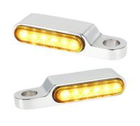 faxiulan Turn Signal Lights 2pcs Handlebar Turn Signals Motorcycle Running Light Blinker Front Sequential Indicators with 8mm Rearview Mirror Bolts
