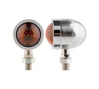 faxiulan Turn Signal Lights 2PCS Motorcycle Turn Signal Indicator Light Amber Motorbike Blinker Headlight 12v lamp Bullet