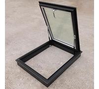 FAXJRU Skylight Roof Window, Aluminum Alloy Roof Hatch, Lighting Well Egress Window, for Shed, Basement, Sun Room and Outdoor Attic Entry(LxW 95x95cm/37.4x37.4in)