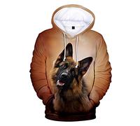 Faxkjeuls 3D Print German Shepherd Hoodies Sweatshirt Casual Pullover Dog Lovers Men Women Autumn Hoodies Oversized 3D5 4XL