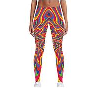 Faxkjeuls Psychedelic Leggings Women Colorful 3D Print Elastic Gothic Trousers Rainbow Spandex Womens Leggings Pants Ladies leggings01 S