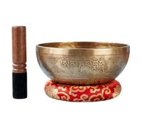 Fay Bless Brass Singing Bowl with Mallet & Cushion, Nepal (12cm)