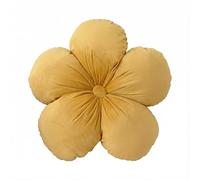 Fay Bless Five-Petal Flower Decorative Pillow, Cushion for Sofa Bed Chair, Modern Accent Throw Pillow for Cozy Home Decor (Yellow)