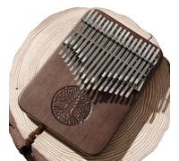 Fay Bless Kalimba Thumb Piano, Portable Mbira Finger Piano, Handcrafted Wood Musical Instrument, Easy to Learn Instrument for Beginners (A-Ex34-BlackWalnut-CasePickup)