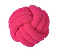 Fay Bless Modern Home Decor Knot Ball Pillow - Handmade Soft Round Cushion for Bedroom, Bed, and Living Room (Rose,22CM)