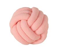 Fay Bless Modern Home Decor Knot Ball Pillow - Handmade Soft Round Cushion for Bedroom, Bed, and Living Room (Light Pink,22CM)