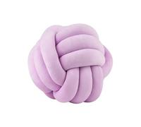 Fay Bless Round Knot Ball Pillow - Soft Velvet Decorative Cushion for Sofa, Bed, Floor or Lounge - Hand-Knotted Plush Accent Pillow for Interior Styling, Minimalist Design (knot lilac,28cm)