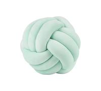 Fay Bless Round Knot Ball Pillow - Soft Velvet Decorative Cushion for Sofa, Bed, Floor or Lounge - Hand-Knotted Plush Accent Pillow for Interior Styling, Minimalist Design (knot light green,22cm)