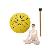 Fay Bless Steel Tongue Drum 3-Inch, 6-Note Mini Handpan with Mallets, Compact Percussion Instrument for Meditation, Yoga, and Relaxation (Golden)