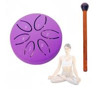 Fay Bless Steel Tongue Drum 3-Inch, 6-Note Mini Handpan with Mallets, Compact Percussion Instrument for Meditation, Yoga, and Relaxation (Purple)