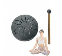 Fay Bless Steel Tongue Drum 3-Inch, 6-Note Mini Handpan with Mallets, Compact Percussion Instrument for Meditation, Yoga, and Relaxation (Black)