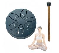 Fay Bless Steel Tongue Drum 3-Inch, 6-Note Mini Handpan with Mallets, Compact Percussion Instrument for Meditation, Yoga, and Relaxation (Deep Blue)