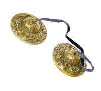 Fay Bless Tingsha Cymbals - 6.5 cm Meditation Chime Bells with Drawstring Cloth Bag, Handcrafted Brass Percussion for Yoga, Mindfulness & Relaxation (Loong)
