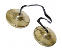 Fay Bless Tingsha Cymbals - 6.5 cm Meditation Chime Bells with Drawstring Cloth Bag, Handcrafted Brass Percussion for Yoga, Mindfulness & Relaxation (Smooth)