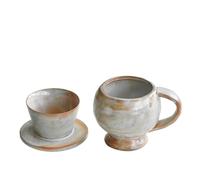 Fay Bless Vintage Ceramic V60 Coffee Dripper Set - Handmade Rustic Pour Over Coffee Brewer with Mug & Pot (2)