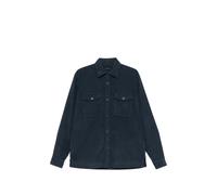 Fay corduroy-texture pocket-detail shirt - Blue 39-40-41-42-43