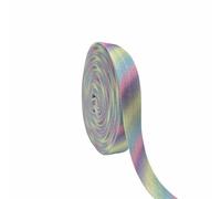 FAYADA Fold over Elastic, 5/8"X10 Yards, Pastel Rainbow FOE Elastic, Sewing Stretch Ribbon Spandex Band for Hair Bow DIY Craft Hair Ties Headbands Fabric Ribbon (rainbow hues 2)