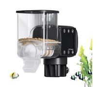 fayarrd Automatic Fish Feeder Aquarium Battery Operated Feeder with Timer Function, Programmable Feeder with Digital Display for On the Go, Travel, Indoor and Outdoor Use