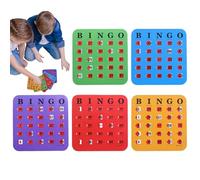 fayarrd Bingo Folder Game with 5 Pieces & Sliding Cards, Bingo Playing Cards, Sliding Cards, Practical Game Accessories, Logic Game for Family Evenings, Office Parties, Travel, Camping, Games