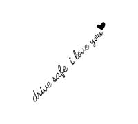 fayarrd Car Mirror Sticker, Drive Safe I Love You Rear View Mirror Sticker - Waterproof Interior Design for Vehicle Windscreen Dashboard, Daily Birthday Long Driving Night Driving