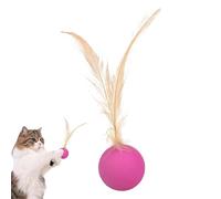 fayarrd Cat Balls, Interactive Cat Toy Ball, Indoor Hunting Toy, Portable Cat Feather Balls for Hunting, Training for Mental Simulation for Boredom Relief Indoor Outdoor Game