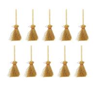 fayarrd Halloween Witch Broom 10 Pack | Mini Halloween Straw Craft Decoration | Kitchen Garden Miniature Party Decoration
