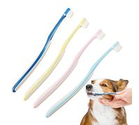 fayarrd Puppy Toothbrush, 4-Piece Cat Toothbrush, Gum Care Set for Puppies and Older Dogs with Wide Brush Head for Teeth Cleaning for Household and Travel