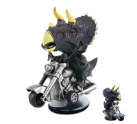 fayarrd T-Rex Car Dashboard Figure, Tyrannosaurus Rex Car Figure, Driving T-Rex Dinosaur, Creative Dinosaur Riding Motorcycle, Novelty Car Dinosaur Ornament for the