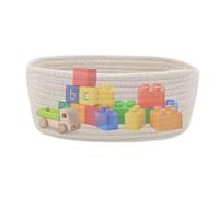 fayarrd Woven Basket, Cotton Rope Woven Basket, Storage Solution for Desk, Laundry Chest of Drawers, Storage, Kitchen, Hallway, Laundry, Bedroom, Desk, Table