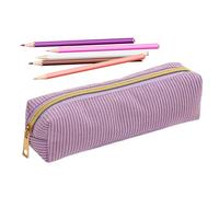 fayarrd Zip Pencil Case | Pencil Case Aesthetics - Plain Corduroy Fabric School Bag Large Capacity for Pens Eraser Ruler Girls | For Students Teenagers Pens Ruler, purple, see description, See