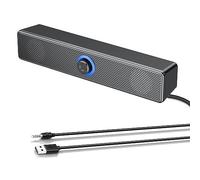 FAYAZ USB Computer Speakers, 6W Computer Soundbar for PC,Desktop Laptop,USB Tablet, Mini Portable Soundbar with 3D Surround Stereo, Broad Compatibility, Plug and Play,1.2m USB Powered