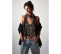 Faye Shine Embellished Vest Jacket at Free People in Gun Metal, Size: Medium - female